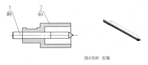 NZG-31型內燃鋼軌鉆孔機頂桿安裝